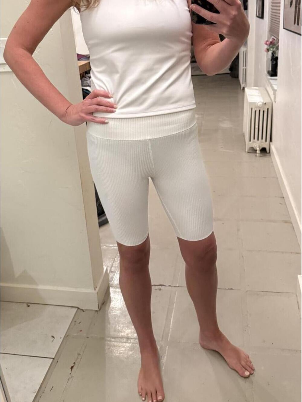 NWT 525 Assembly in BKLYN Ribbed White Biker Shorts Size XS